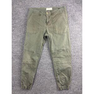 Pistola Pants Womens 27 Green Utility Jogger Ankle Zip Elastic Cuff Casual